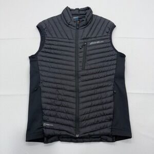 Eddie Bauer Stormdown 800 Goose Down Puffer Vest Mens Small Black First Ascent